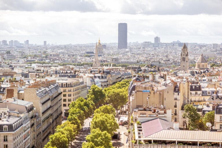 Cityscape view of Paris